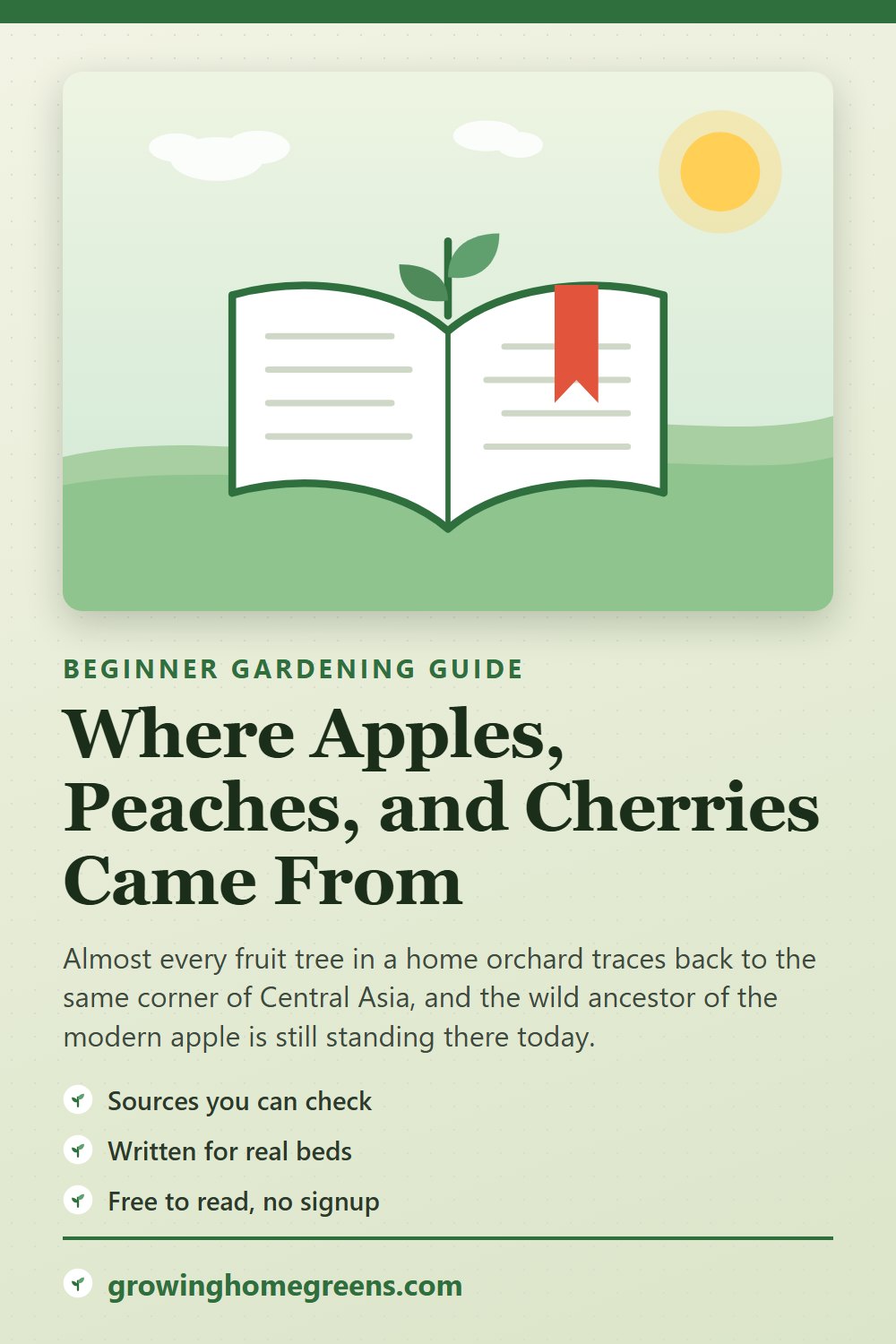 Where Apples, Peaches, and Cherries Came From: gardening guide