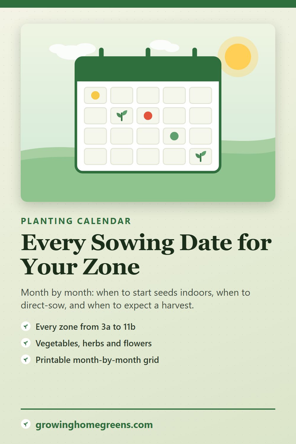 Planting calendars for every USDA hardiness zone