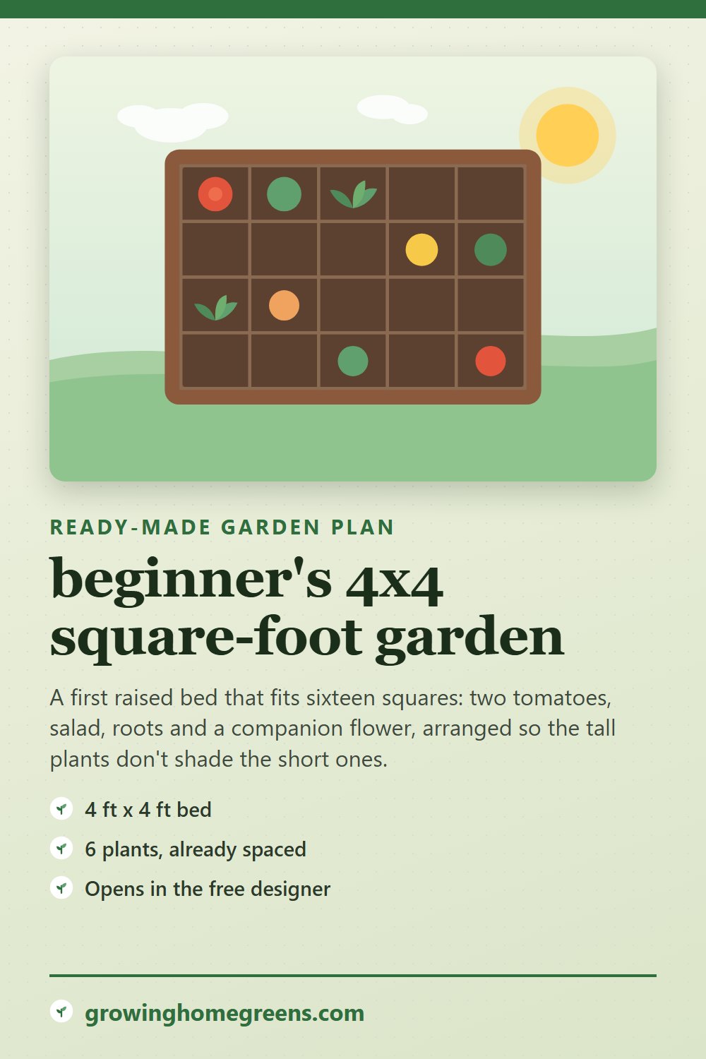 A beginner's 4x4 square-foot garden