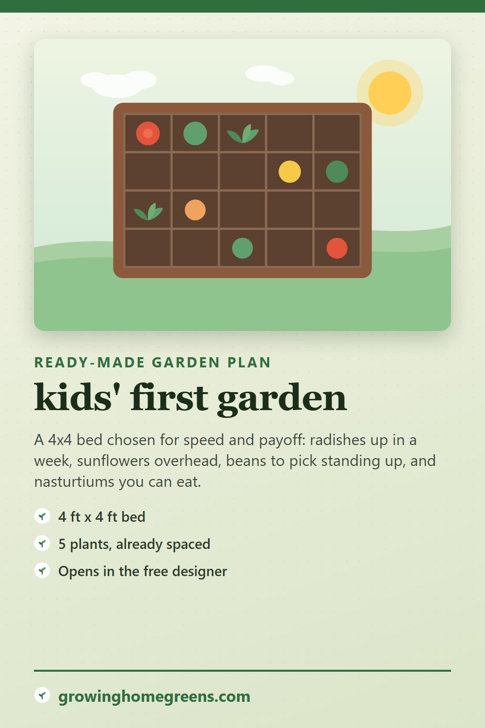A kids' first garden