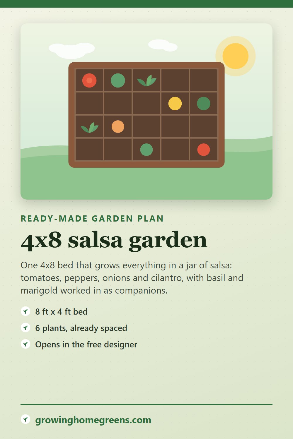 A 4x8 salsa garden