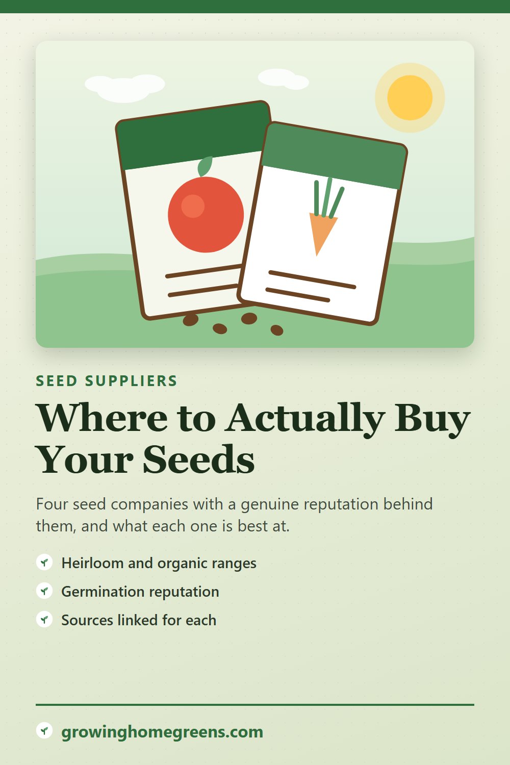 Where to buy your seeds: four seed suppliers with a genuine reputation behind them